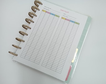 Descarga digital del rastreador de pago de deuda imprimible imprimible ideal para Happy Planner