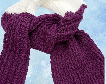 Patrón de crochet fácil para bufanda de gofre en PDF ~ Descarga instantánea ~ Proyecto de crochet fácil Los puntos básicos crean una textura de gofre blandita