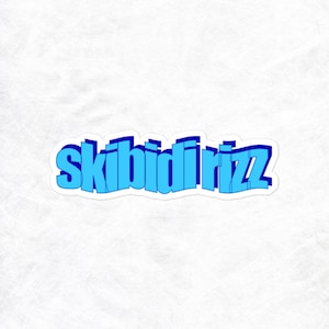 pegatina de vinilo skibidi rizz // pegatina meme // inodoro skibidi // retro vintage ms wordart