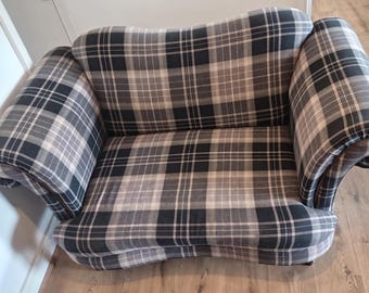 DFS Tartan cuddle sofa