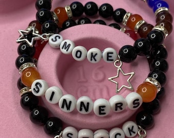 Pulseras de pecadores, pulseras de humo y pulseras apilables