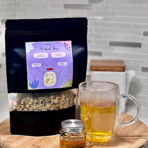 Herbal Tea with Chamomile, Calendula, Mint Fennel - Loose Leaf Floral Blend - Caffeine Free