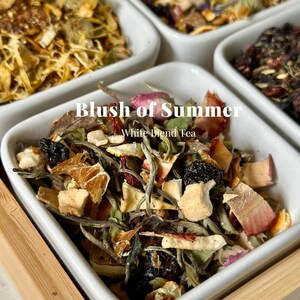 Blush of Summer - White Tea with Strawberry - Fruity Floral Loose Leaf - Gift for Her - Iced Tea Friendly