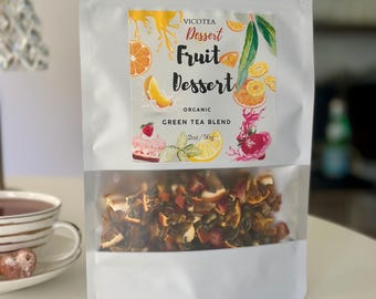 Organic Green Tea Blend: Fruit Dessert Tea