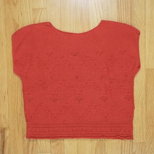 Vintage 90s Beldoch Popper Red Sweater Vest - Medium