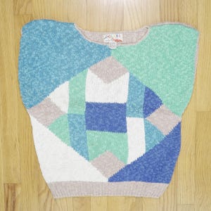 Vintage 90s Colorful Colors By Brooks Blocked Sweater Vest - Large