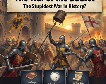 True Stories from History: No-Prep Mini-Lesson. HS World History. The War of the Bucket (1325) The World's Dumbest War?