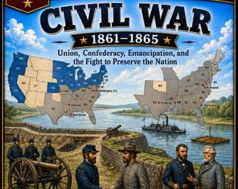 No Prep. Print and go. U.S. History Unit 10: Civil War (Middle School). 5 Lessons, Vocabulary, Assessments. No textbook needed.