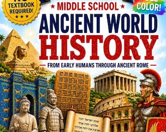 Ancient Civilizations Workbook | Egypt, Mesopotamia, Greece & Rome | No Textbook Required l Full Color l Grades 6-8