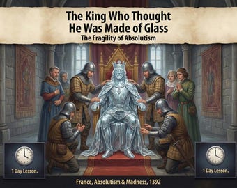 True Stories from History: No-Prep Mini-Lessons. No Prep. HS World History. The King Made of Glass. No textbook needed. Ready to print.