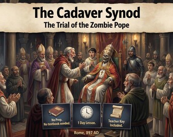 True Stories from History. No-Prep Mini-Lesson. HS World History The Cadaver Synod- (897 AD)