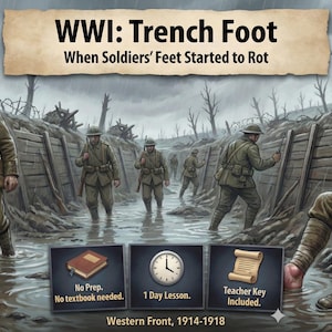True Stories from History. No-Prep Mini-Lessons. WWI Trench Warfare: When Soldiers Feet Started to Rot. No textbook needed.