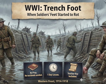 True Stories from History. No-Prep Mini-Lessons. WWI Trench Warfare: When Soldiers Feet Started to Rot. No textbook needed.