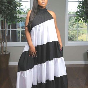 Black and White Maxi Dress
