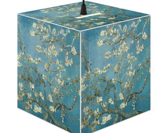 Cube Lamp, Lighted Branches of Van Gogh&#39;s Almond Blossom Tree, Home Decor, Night Light, Unique Gift, Art Lover Gift