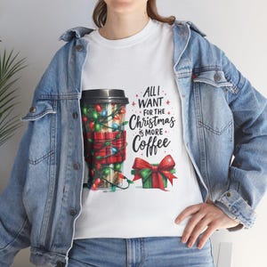 Coffee Lover&#39;s Christmas Tee - Cozy Unisex Holiday Shirt for Coffee Enthusiasts - Festive Winter Gift and Cute Café Outfit