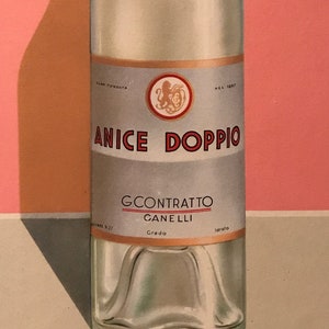 Anúncio de caixa vintage - Contratto - Anice Doppio, d.1939