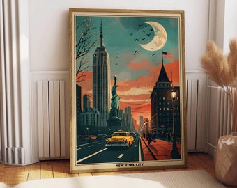 New York City Travel Poster - Digital Wall Art - Digital Download