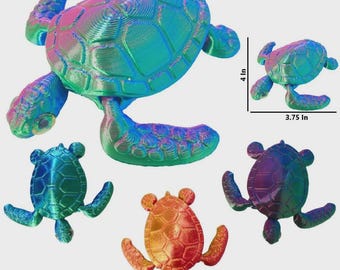 TY1197 3D Printed Sea Turtle Figure 1.5" x 7.75" Wholesale Lot of 60 pieces