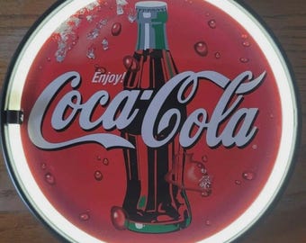 Coca-Cola LED Sign 12 Inch Illuminated Wall Decor Retro Soda Light Home Bar