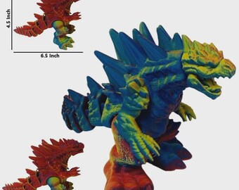 TY1195 3D Printed Monster Figure 4.5" x 6.5" Wholesale Lot of 36 Assorted Colors