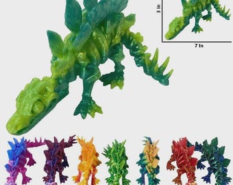 TY1190 3D Printed Stegosaurus Dinosaur Figure 3" x 7" Wholesale Lot of 60 Pieces