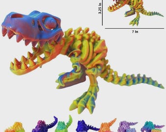 TY1189 3D Printed T-Rex Dinosaur Figure 3.25" x 7" Wholesale Lot of 60 Pieces