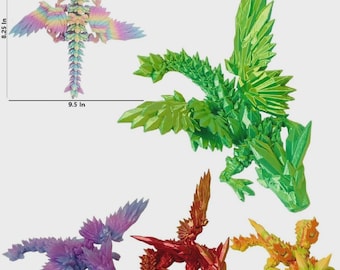 TY1203 3D Printed Winged Dragon Figure 8.25" x 9.5" Wholesale Lot of 18 pieces