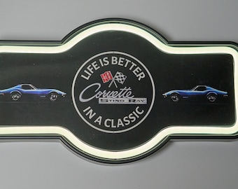 Corvette Stingray LED Neon Sign: 17" x 10" Wall Decor (Garage, Man Cave)