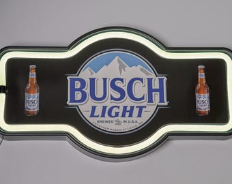 Busch Light Beer LED Neon Sign 17" x 10" Bar Wall Decor (USB/Plug-in)