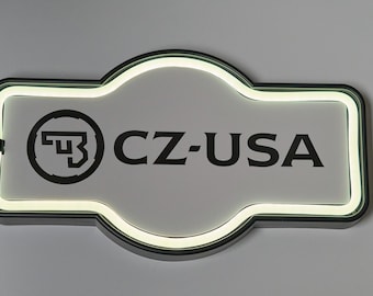 CZ-USA Firearms LED Neon Sign (17" x 10") Man Cave Decor