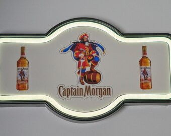 Captain Morgan LED Neon Sign: 17" x 10" Bar Wall Light, Man Cave Decor