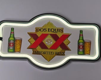 Dos Equis Imported Beer LED Sign (17" x 10") – Bar Décor Light