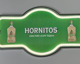Hornitos Tequila LED Neon Sign: 12" Round Bar Wall Light (Indoor Use)
