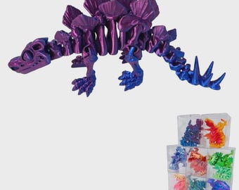 3D Printed Stegosaurus Dinosaur Figure 10" x 4.5" Wholesale Lot of 48 Pieces