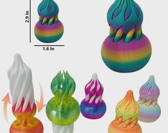 TY1214 3D Printed Spiral Gourd Figure 2.9" x 1.6" Wholesale Lot of 72 Pieces