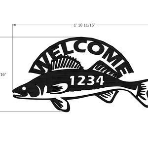 Personalized Walleye Address Sign