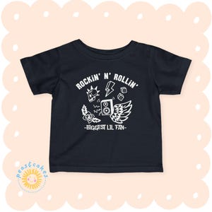 Rockin&#39; n&#39; Rollin&#39; Baby Tshirt | Baby tee music shirt, Baby-shirt, baby-shower-gift-for, Newborn Gift, Hipster Baby, Band Baby Shirt