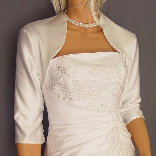 Chiffon Bolero Jacket 3/4 Sleeve 