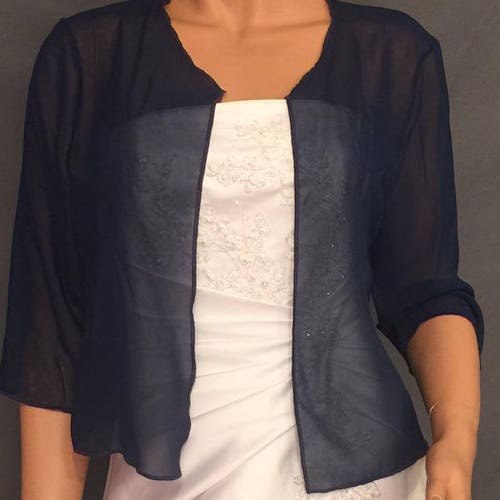 sheer navy jacket