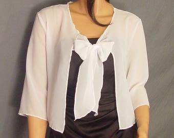 long white chiffon jacket