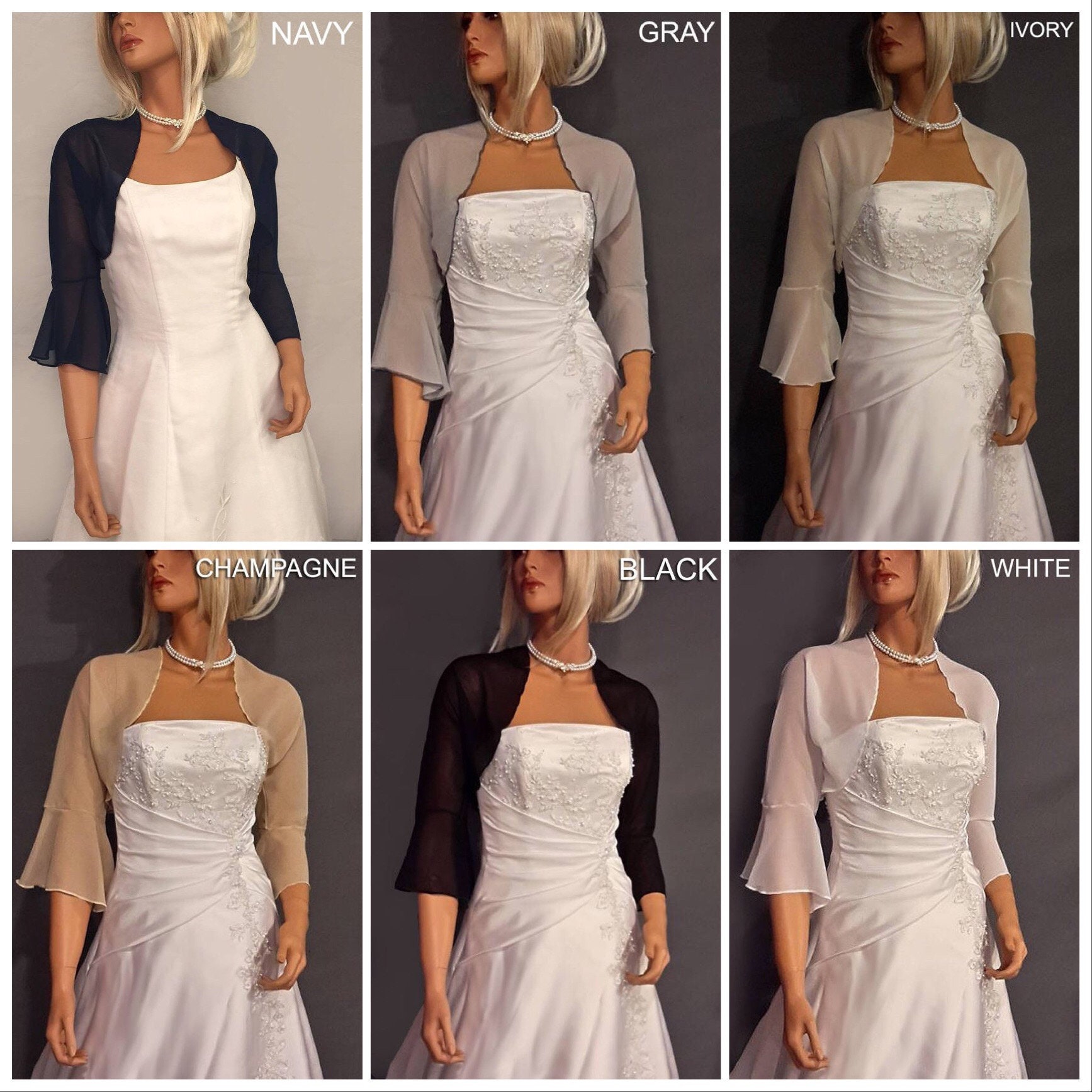 Coprispalle Chiffon Per Donna - Bolero Elegante Manica Corta, Leggero, Estivo, 100% Poliestere - Foto 6