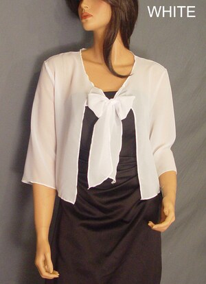 Boléro Femme En Mousseline De Soie - Manches Courtes, Style Léger à Nouer - Cardigan Court élégant Pour Soirée Ou Mariage