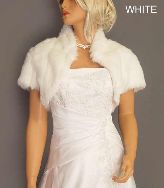 Faux Fur Bolero Shrug Jacket Short 
