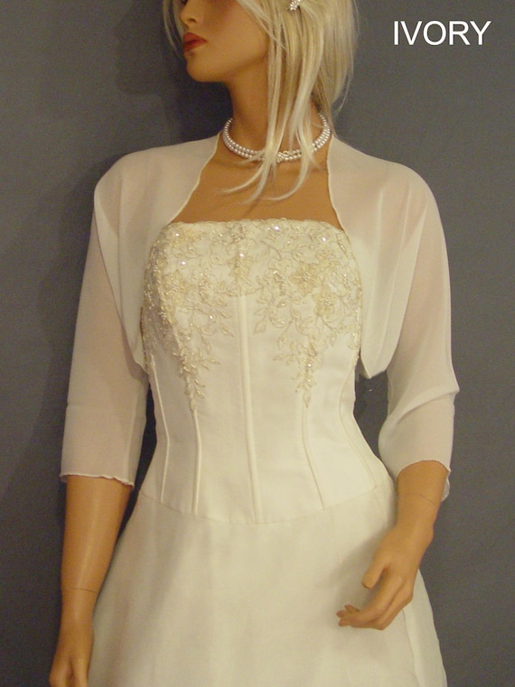 Chiffon bolero best sale wedding