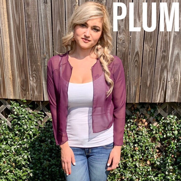 Plum Shrug - Etsy