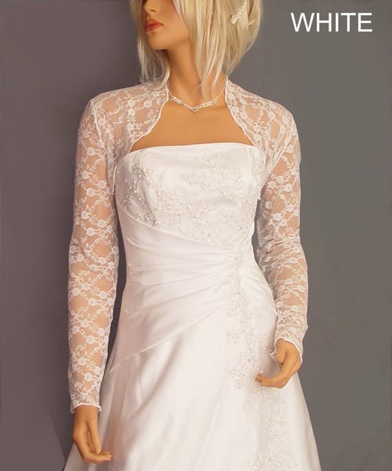 NEW Womens Bridal Ivory/White/Black Tulle Bolero Shrug Wedding Jacket Size S-2XL 
