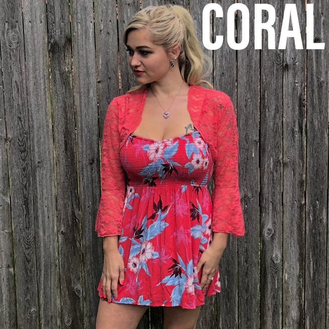 coral bolero jacket