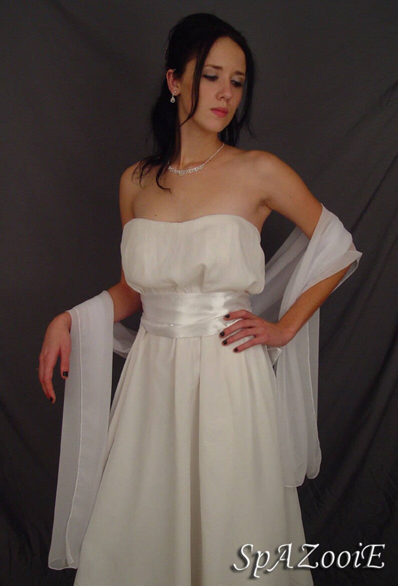 Macria Chiffon Bridal Wedding Shawl Wrap Women's Evening Dress Stole