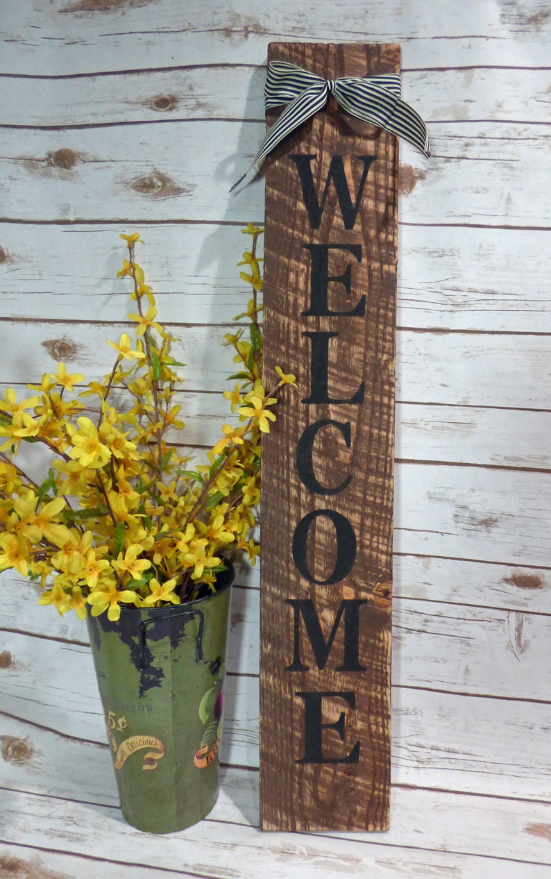 Welcome Sign Barnwood Rustic Wood Farmhouse Image 0